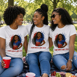 Röda, vita och blå Juneteenth-stämning endast T Shirt