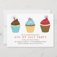 Röda vita och blå Muffinsar 4 juli Party