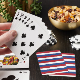 Röda vita och blå uppspelningskort casinokort