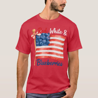 Röda Vita och Blåbär Patriot Frihet Amerikansk T Shirt