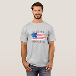 RÖDA, VITA OCH BLÅDA AMERIKANSKA FÖRSÖKTA OCH SANT T SHIRT