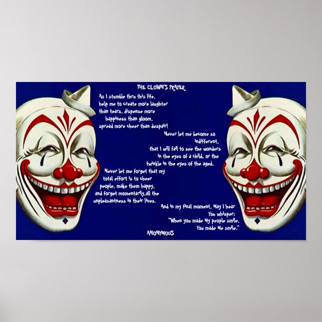 RÖDA, VITA OCH BLÅDA NEDLÄGGNINGAR POSTER med KLON (Framsidan)