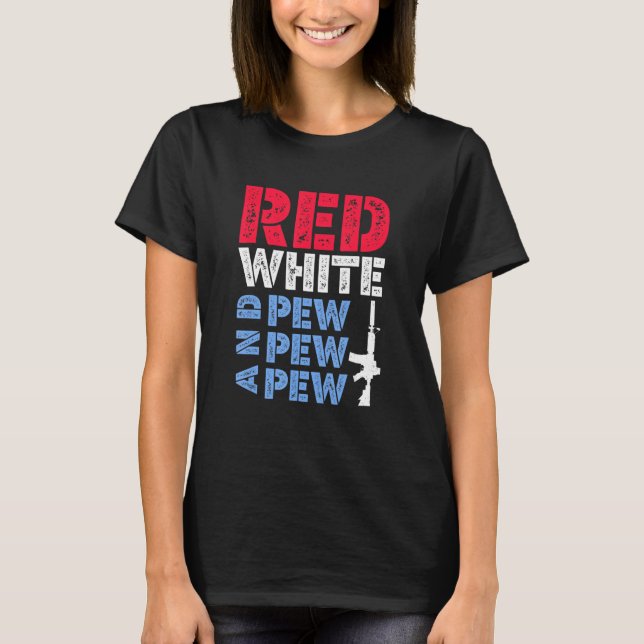 Röda vita och yngla (Pew Pew Apparatur) T Shirt (Framsida)
