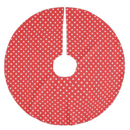 Röda & Vita Prickar - Julgranstav Julgransmatta Borstad Polyester