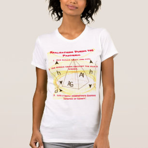 Röda vita "Realiseringar under pandemin" Stil T Shirt