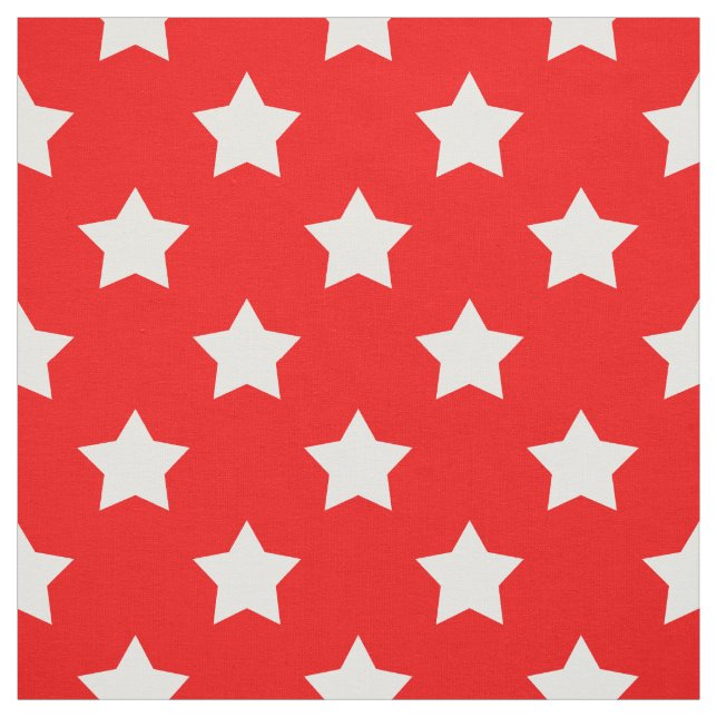 Röda vita stjärnor Mönster dekorativ textil (Provkarta)
