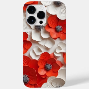 RÖDA VITE 3-D-POPPY ANEMONE FLOWERS