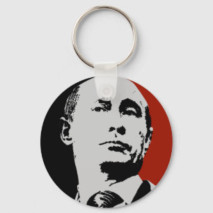 Röda Vladimir Putin Nyckelring