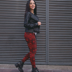 Röda Websar Leggings - Roligt