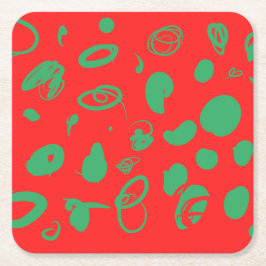 Röda x-mas underlägg papper kvadrat