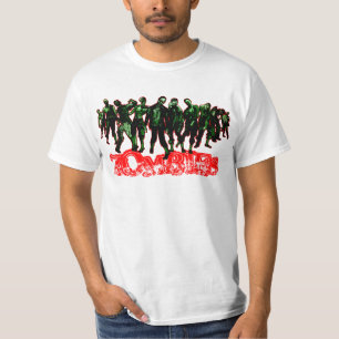 Röda ZOMBIES - slå - vitskjorta T-shirt