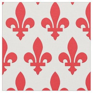 Rödad rödfleur-de-lis tyg