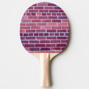Rödaktig-Brownish tegelstenvägg Pingisracket
