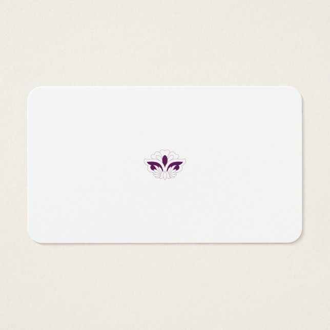 Rödaktig dekorativ Magenta Visitkort (Framsidan)