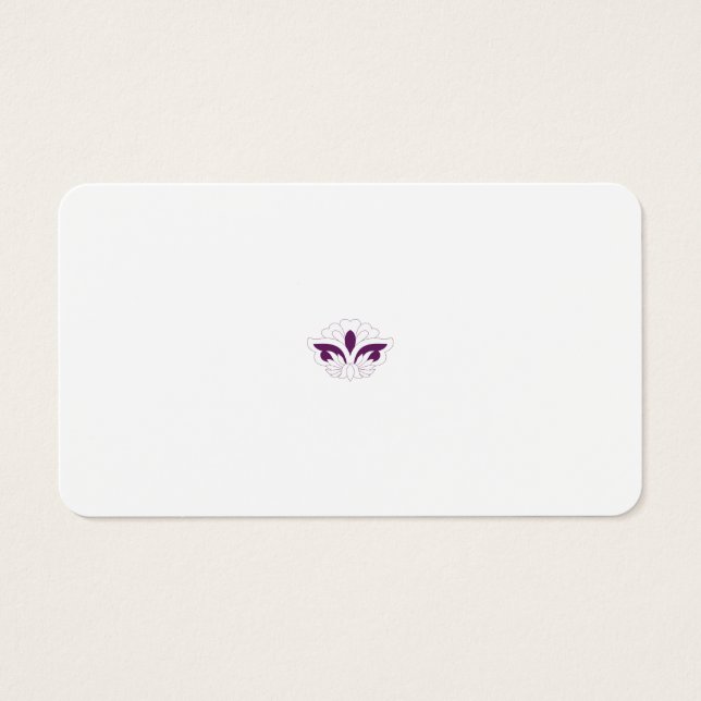 Rödaktig dekorativ Magenta Visitkort (Framsidan)