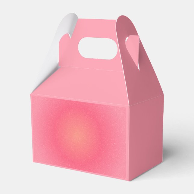Rödaktig Rosa Glitter Presentlåda (Framsidan Sidan)