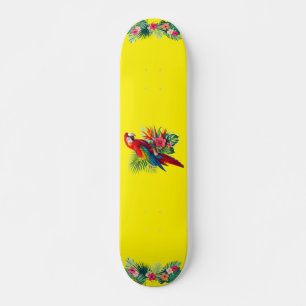 Rödaktropiska blommigtar mini skateboard bräda 18,5 cm