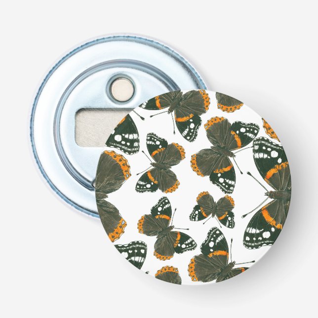 Rödamiral butterfly mönster flasköppnare (Framsidan)