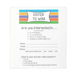 Rodan + Fields Inspirerad Vinn genom att delta Anteckningsblock