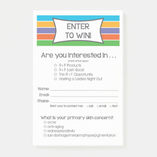 Rodan + Inspirerade fält skriver in för att segra Post-it Block