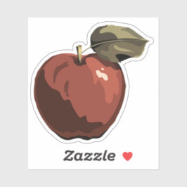 Rödäppelillustration Klistermärken