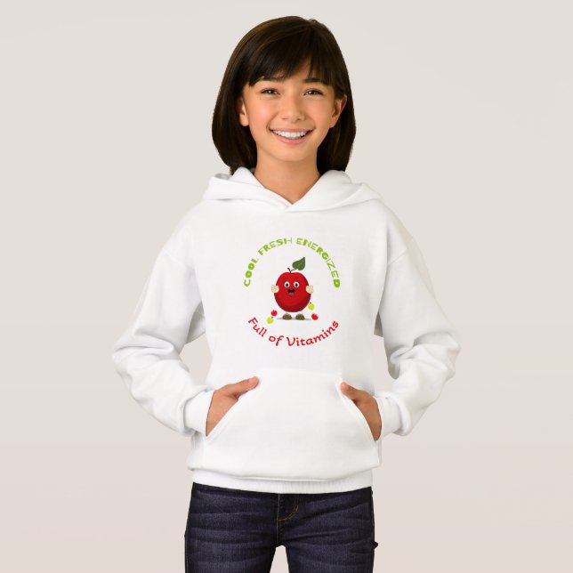 Rödäpple i rutt t shirt (Hel framsida)