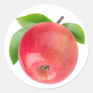 Rödäpple Runt Klistermärke