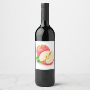 Rödäpple Vinflaska Etikett