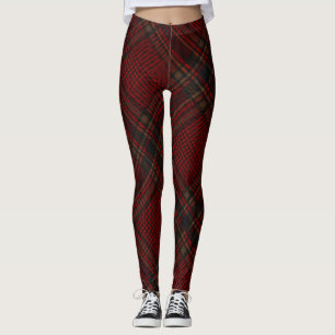 Rödargyllenglaset Kontrollera Mönster Leggings