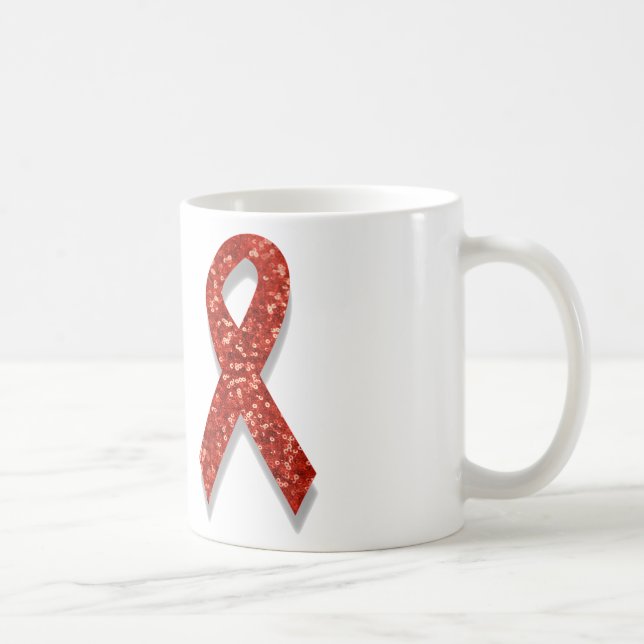 Rödband med glitter kaffemugg (Höger)
