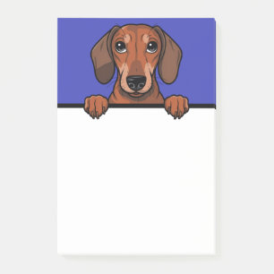 Rödbandad Tax Cute Rolig Wiener Hund Presentidéer Post-it Block
