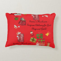 Rödbarn och rosa Jul Kids accent Pillow