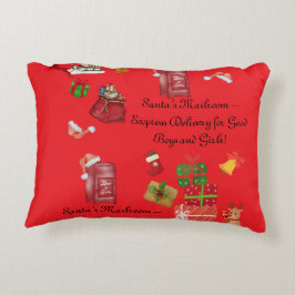 Rödbarn och rosa Jul Kids accent Pillow Prydnadskudde