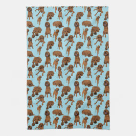 Rödbenskonhound Kökshandduk