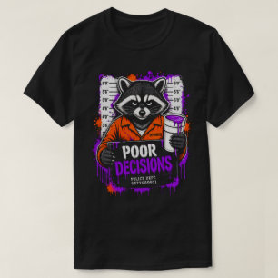 Rödbent Tvättbjörn Mugshot Streetwear Design T Shirt