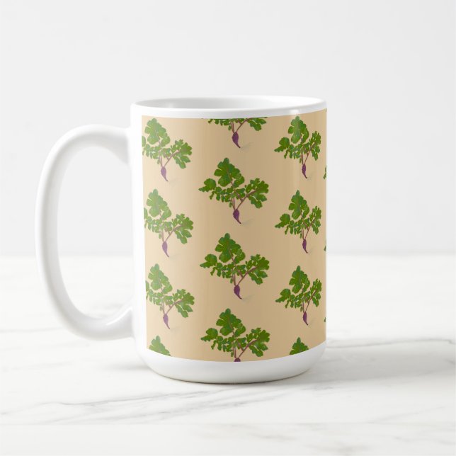 Rödbetor Jordgubbar Plantering Trädgårdsmönster  Kaffemugg (Vänster)