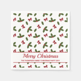 Rödbets- och julhusväxter Mönster & text Pappersservett