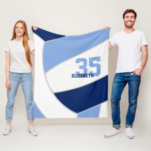 Rödblåa vita flickor, volleyball rumsdekor fleecefilt