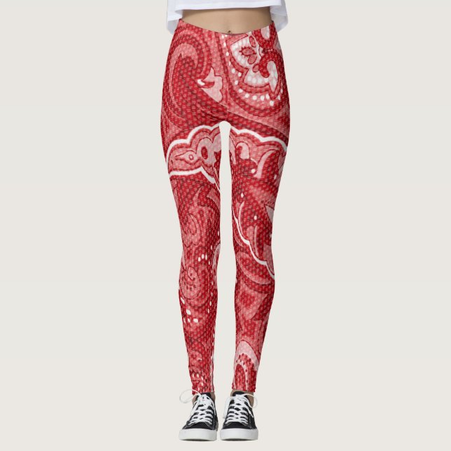 Rödbläckfisk, rödbläckfisk, mönster leggings (Framsida)