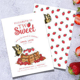 Rödblåsbär (Waffles Butterfly) | Två svenska födel Inbjudningar