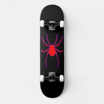 Rödblåspider Skateboard-design