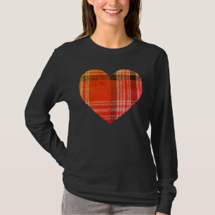 Rödblekt hjärta indränkt 1974 t shirt