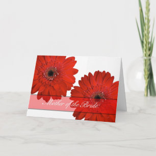 Rödblomma för Grattis-kort i budens mamma Kort
