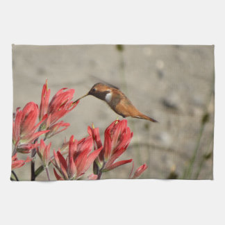 Rödblomma Kökshandduk