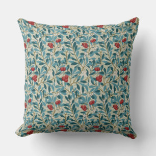 Rödblommig Träd, William Morris Kudde