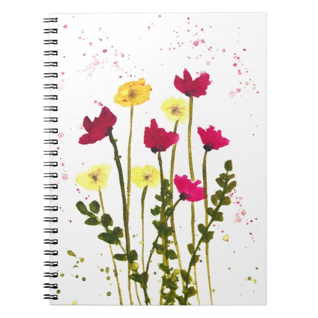 Rödblommor av gult anteckningsbok (Framsidan)
