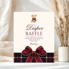 Rödböld Nalle Play Raper raffle Poster