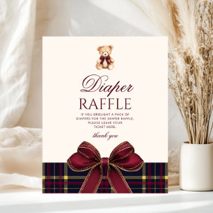 Rödböld Nalle Play Raper raffle Poster
