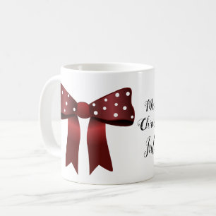 Rödböna och vita Chic av rödbrödda Eleganter Kaffemugg