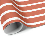 Rödbröd och vitt Vågrät Presentpapper<br><div class="desc">Runt Vågrät Pappert med stripe</div>